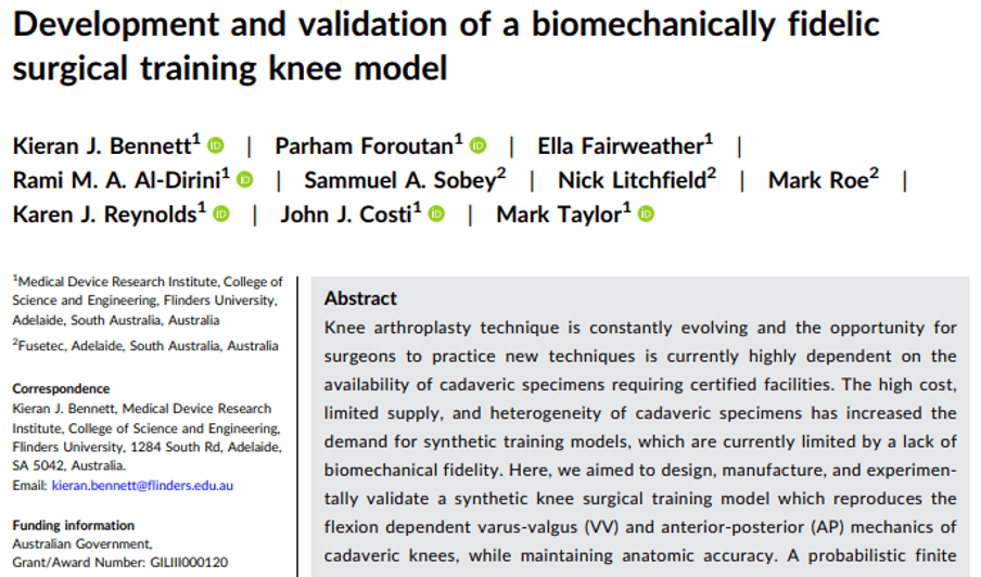 Publication | Development and validation of a biomechanically fidelic ...